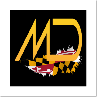 MD STATE FLAG DESIGN Posters and Art